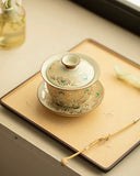 Ru Ware "Dunhuang Phoenix Feather" Sancai Gaiwan