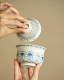 "Silver Moon" Lotus Treasure Sancai Gaiwan
