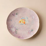 Hand-Painted Famille Rose Koi Fish Tea Tray