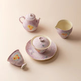 Hand-Painted Famille Rose Koi Fish Tea Tray