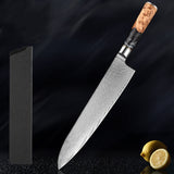 SAKUTO (作東) Japanese Damascus Steel Kitchen Knife Set With Coloured Black Handle