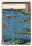 Mutsu Province, View of Matsushima, Sight Map from Mount Tomi, 1853