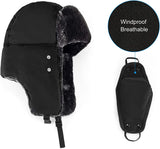 Winter Hats for Women and Men, Winter Hat Trapper Hat Ushanka, Ear Flap Chin Strap and Windproof Mask.